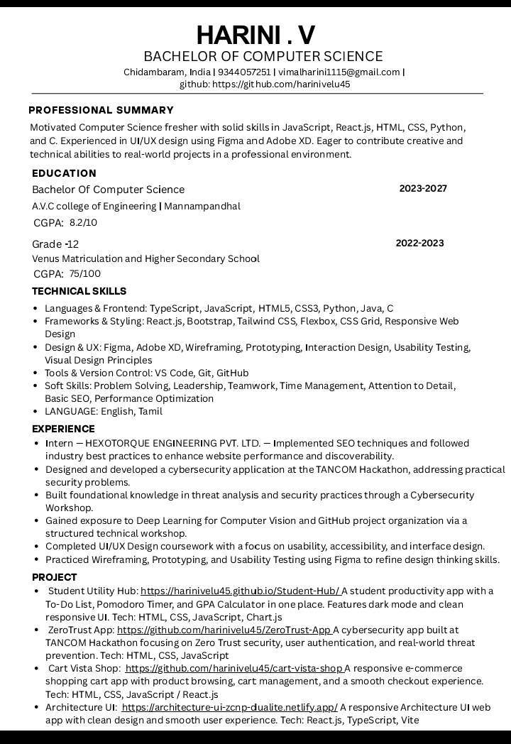 Resume Preview